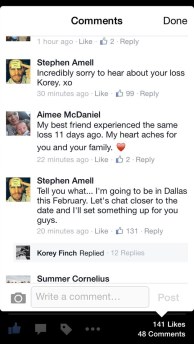 Stephen Amell Facebook conversation